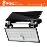 NERO FARO DA ESTERNO SOLARE CON SENSORE DI MOVIMENTO 60W (6 LED)