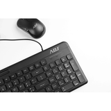 TASTIERA/MOUSE KIT USB SMAL BK 102TASTI ULTRA SLIM PLUG&PLAY ADJ