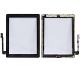 APPLE VETRO TOUCH ADESIVI PULSANTE PER IPAD 3 NERO AAA+