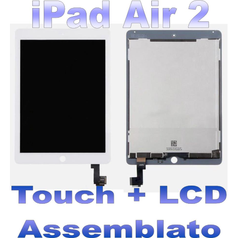 APPLE LCD + TOUCH ASSEMBLATO PER IPAD 2 AIR BIANCO GRADO A+ A1566