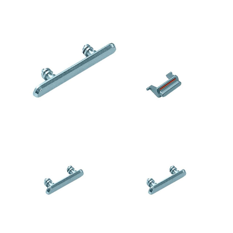 APPLE SET PULSANTI VOLUME+MUTE+POWER ON/OFF PER IPHONE XR BLU