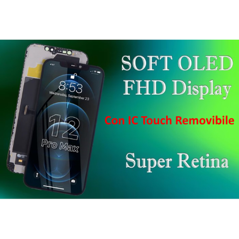 APPLE LCD IPHONE 12PRO MAX OLED SOFT FHD SELEZIONE A+ IC REMOVIBIL
