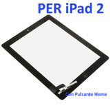 APPLE TOUCH SCREEN CON PULSANTE HOME E ADESIVO PER IPAD 2 NERO