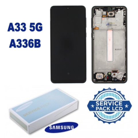 LCD ORIGINALE SAMSUNG A336B A33 5G SERVICE PACK BLU