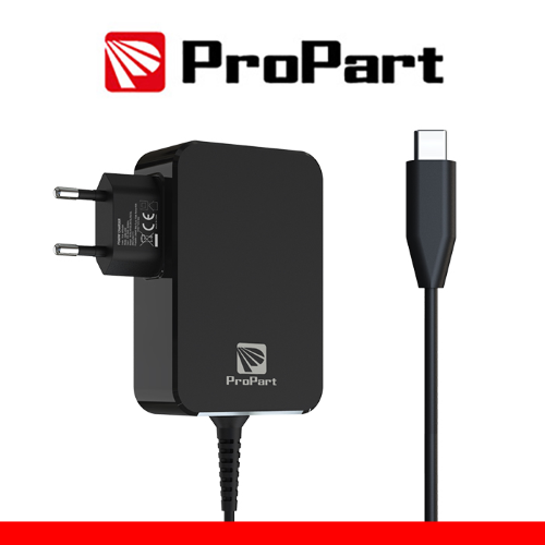 ALIMENTATORE PROPART GAN TYPE C 65W NERO