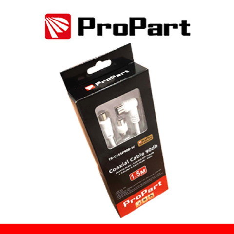 PROPART CAVO ANTENNA TV IEC 90DB 1.5M SP-PR90 BIA+ADATTAT BLISTER