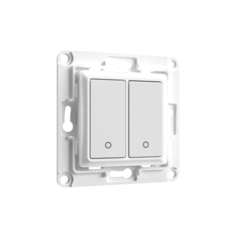SHELLY WALL SWITCH 2 - PULSANTI FILARI DA PARETE 2 TASTI BIANCO CON SUPP REL
