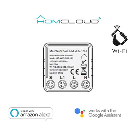 Homcloud Modulo Interruttore Mini 1 canale Wi-Fi