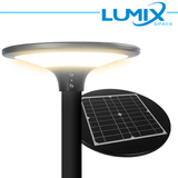 LUCE NATURALE - 4000K TESTA PALO SOLARE LED 4000K PANNELLO FOTOVOLTAICO E SENSORE