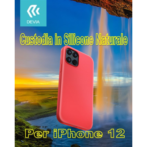 DEVIA COVER IN SILICONE WATERPROOF PER IPHONE 12 & 12 PRO ROSSA