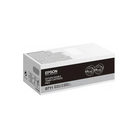 EPSON C13S050711 PACK 2xTONER NERO PER AL-M200/DN/DW/AL-MX200/DNF/DW/DWF TOT 5.000 PAG
