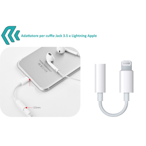 DEVIA ADATTATORE PER AUDIO JACK 3,5 A APPLE LIGHTNING IPHONE