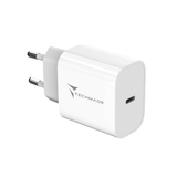 CARICA BATTERIA RAPIDO 1P USB-C 20W BIANCO TECHMADE