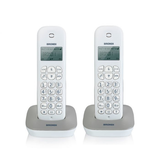 CORDLESS BRONDI GALA TWIN 2 DECT RUBRICA ID CHIAMATE SVEGLIA 7H AUTONOMIA BIANCO E GRIGIO