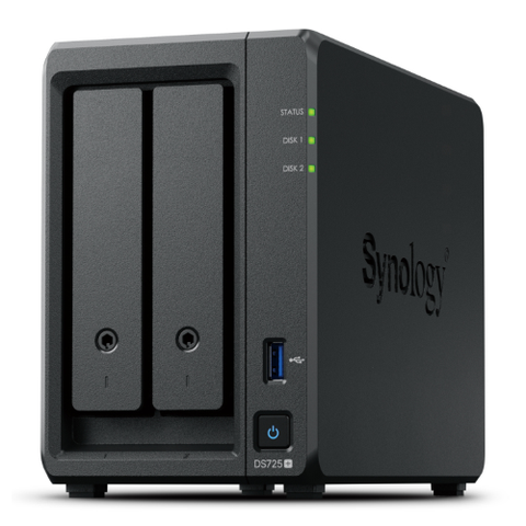 NAS SYNOLOGY DS725+ 2HD 3.5/2.5 4GBDDR/1RJ45 1GBE/1RJ45 2,5GBE/1USB
