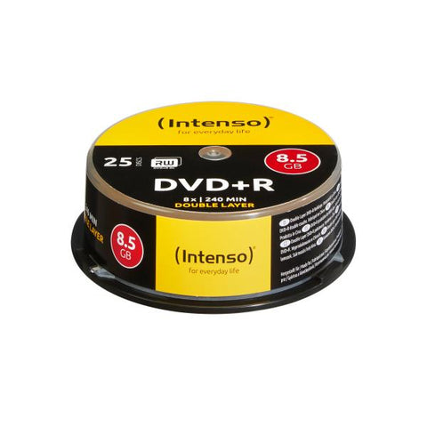 INTENSO 4311144 DISCO VERGINE DVD+R 8.5GB 8X SPINDLE 25 PZ