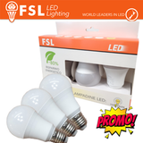 LUCE NATURALE - 4000K LAMPADA GOCCIA: CONFEZIONE PROMO 3PACK - 12W 4000K