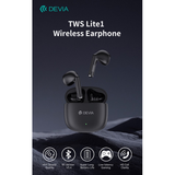 DEVIA AURICOLARI TWS EM404 LITE1 BLUETOOTH 5.4 NERI