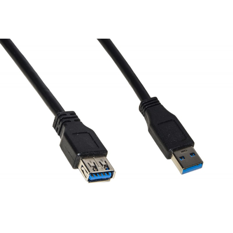 CAVO USB 3.0 A-A 0,5MT M/F BK PROLUNGA IN RAME
