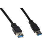 CAVO USB 3.0 A-A 0,5MT M/F BK PROLUNGA IN RAME