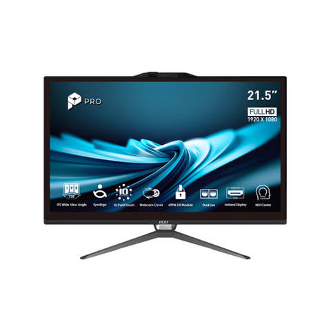 ALL IN ONE MSI PRO AP222T 14M-058IT 21,5" TOUCH I5-14400 8GB SSD256GB TASTIERA MOUSE W11P NERO
