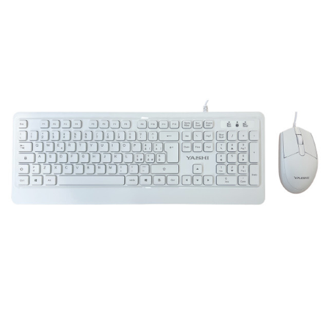 YASHI PROFESSIONAL MULTIMEDIA SOFT KEYBOARD & MOUSE USB KIT WHITE - ITA - MY540