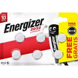 ENERGIZER CR2032 LITHIUM BATTERIE A BOTTONE AL LITIO 3V CONF 6 Pz.