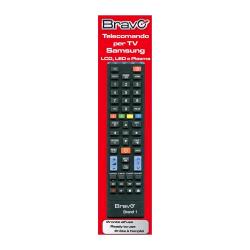 BRAVO BRAND 1 TELECOMANDO COMPATIBILE PER TV SAMSUNG UNIVERSALE NON NECESSITA DI PROGRAMMAZIONE NERO