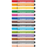 STABILO TRIO SCRIBBI PENNARELLO FUSTO TRIANGOLARE PUNTA AMMORTIZZATA NERO CONF 5 Pz.