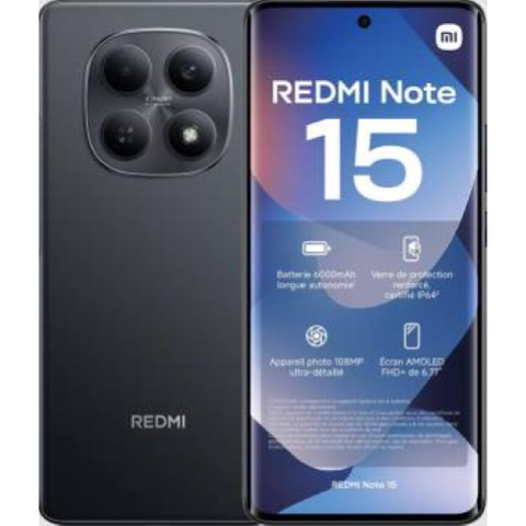 XIAOMI REDMI NOTE 15 6+128GB 6.77" NFC BLACK EUROPA