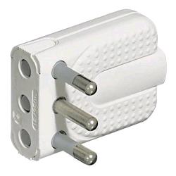 BTICINO SPINA MASCHIO CORNER 16A SALVASPAZIO SPINOTTI ORIENTABILI BIANCO