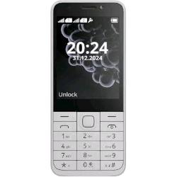 NOKIA 230 2024 DUAL SIM DOPPIA FOTOCAMERA FLASH RADIO FM GIOCO SNAKE COVER POSTERIORE IN ALLUMINIO ITALIA WHITE