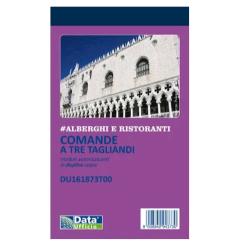 DATA UFFICIO COMANDE A 3 TAGLIANDI AUTOCOPIANTE 100X168 mm 2 COPIE 25/25 CONF 20 Pz.