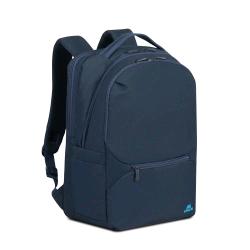 RIVACASE 7764 ZAINO PER NOTEBOOK DA 15.6" IN POLIESTERE 2 SCOMPARTI TASCHE LATERALI E FRONTALI RESISTENTE ALL'ACQUA BLU SCURO