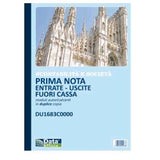 DATA UFFICIO BLOCCO PRIMANOTA ENTRATE USCITE 215X297 mm 50 + 50 FOGLI AUTOCOPIANTI 2 COPIE CONF 5 Pz.