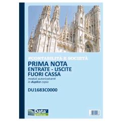 DATA UFFICIO BLOCCO PRIMANOTA ENTRATE USCITE 215X297 mm 50 + 50 FOGLI AUTOCOPIANTI 2 COPIE CONF 5 Pz.
