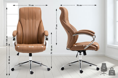 Brostuhl Wigan Echtleder