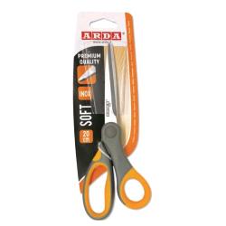 ARDA FORBICE SOFT LAMA IN ACCIAIO A PUNTA 20 CM MANICO IN MATERIALE PLASTICO SOFT GRIP 20 COLORI ASSORTITI