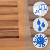 Teakbank Halden 120 cm mit Abdeckhaube