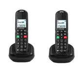 ALCATEL XL685 DUO TELEFONO CORDLESS DECT + AGGIUNTIVO VIVAVOCE AUDIO POTENZIATO 2 TASTI MEMORIE DIRETTE NERO