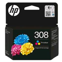 HP 308 TRICOLOR CARTUCCIA INCHIOSTRO IN TRICROMIA GIANO MAGENTA GIALLO 120 PAGINE BLISTER