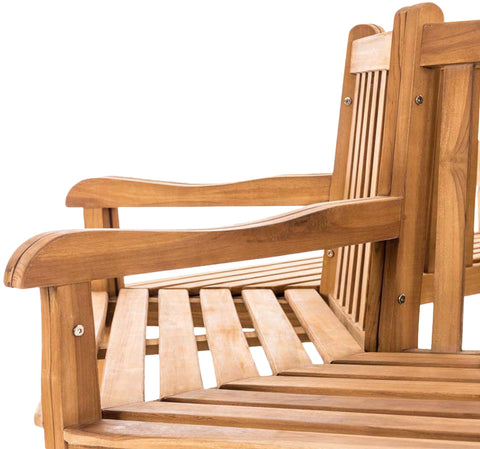 Baumbank Kenna mit Armlehne halbrund 200 cm