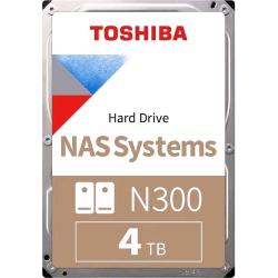 TOSHIBA N300 NAS SYSTEMS HDD INTERNO 4TB SATA III 6Gb/s 3.5" BUFFER 512MB 7.200rpm
