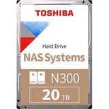 TOSHIBA N300 NAS SYSTEMS HDD INTERNO 20TB SATA III 6Gb/s 3.5" BUFFER 512MB 7.200rpm