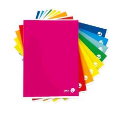 BE MORE COLOR BASIC QUADERNO PUNTO METALLICO 80GR 210X297 mm A4 40 FOGLI A QUADRETTI 4M COLORI ASSORTITI CONF 10 Pz.