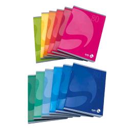BE MORE COLOR 80 QUADERNO PUNTO METALLICO 80GR 150X210 mm A5 40 FOGLI A RIGHE 0C COLORI ASSORTITI CONF 12 Pz.