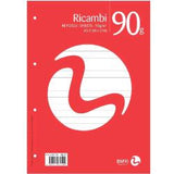 BE MORE RICAMBI NON RINFORZATI 90 GR 150X210 mm A5 40 FOGLI A RIGHE 1R BIANCO