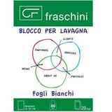 FRASCHINI BLOCCO PER LAVAGNA 20 FOGLI 650X980 mm BIANCO CONF 5 Pz.