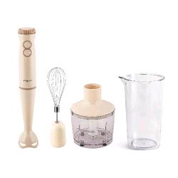 TOGNANA PORCELLANE IRIDEA FRULLATORE A IMMERSIONE 3 IN 1 400W CON ASTA STACCABILE SBATTITORE E TRITATUTTO CHAMPAGNE