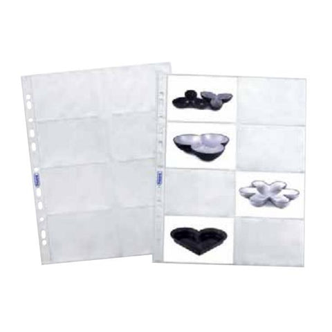 FAVORIT SPECIAL BUSTE PORTAFOTO CON FORATURA UNIVERSALE IN PP CM 22.5X31.5 CON 8 TASCHE TRASPARENTE CONF 10 Pz.